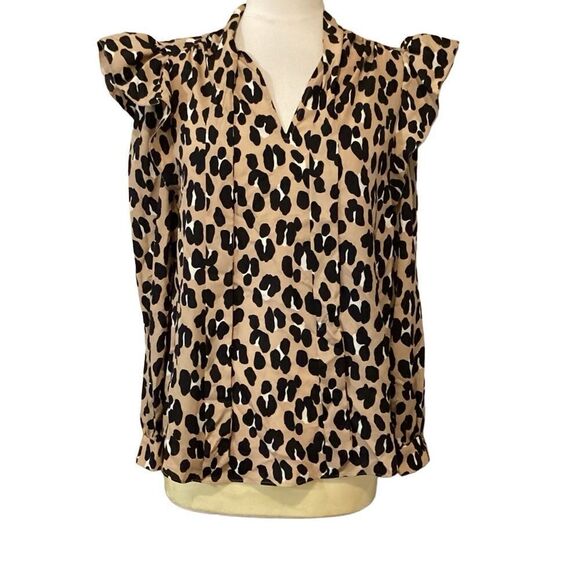 Kate Spade Forest Feline Tie-neck Top Blouse Small - Picture 9 of 15